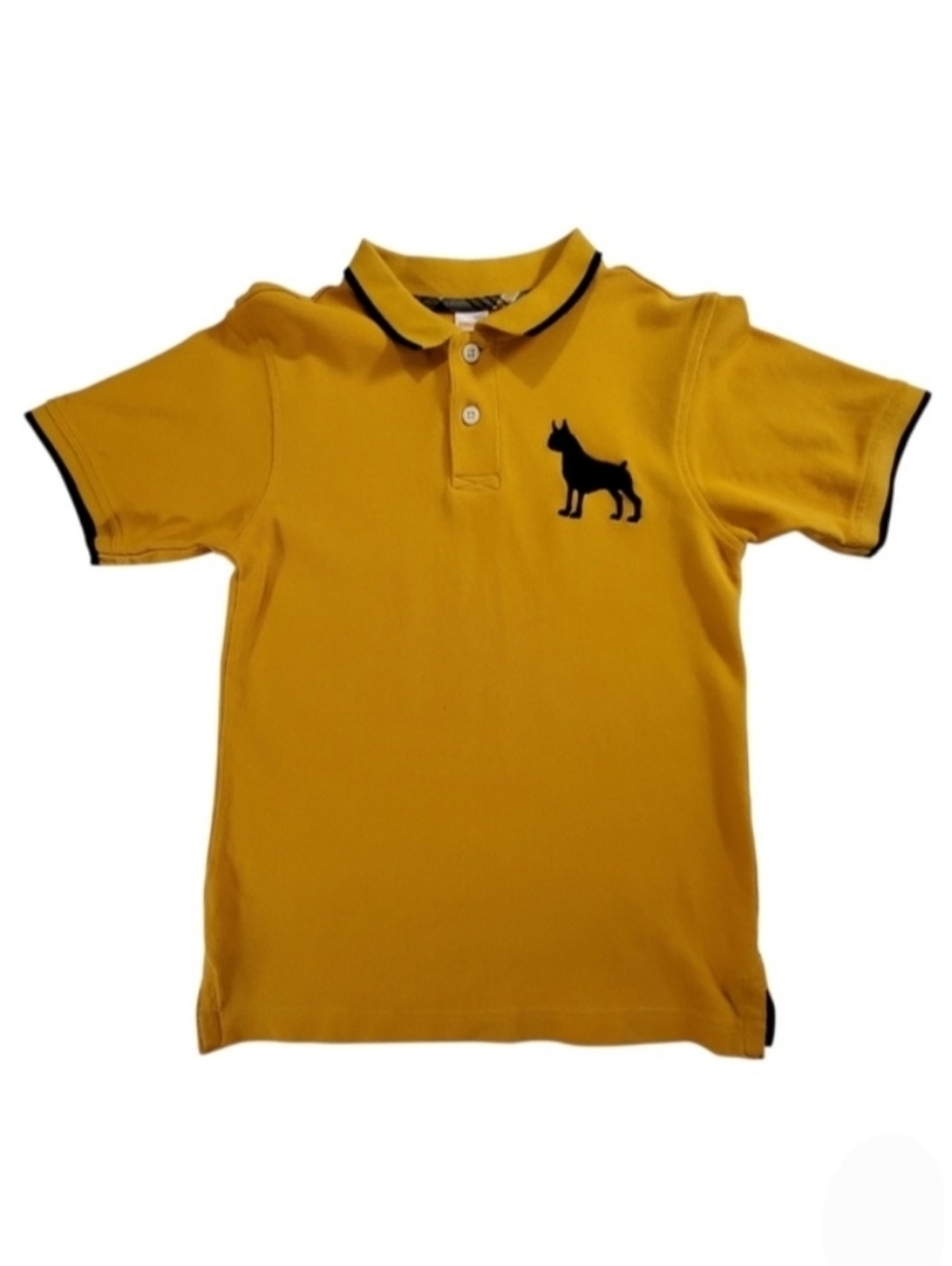 K1223 * Gymboree Boys Barkside Academy Short Sleeve Polo Yellow Size 8